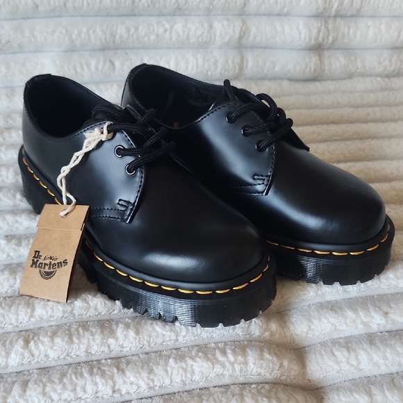 Dr. Martens Shoes - Dr. Martens 1461 Bex Black Chunky Lace-Up Oxfords